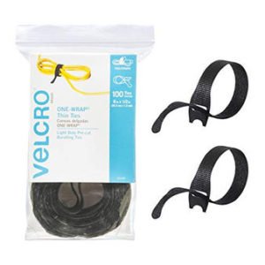 VELCRO Brand ONE-WRAP Cable Ties (100Pk) 8 x 1.5 inch Black