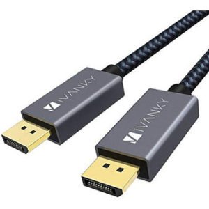 iVANKY 15ft Nylon Braided High Speed DisplayPort 1.2 Cable Compatible with PC Laptop TV etc